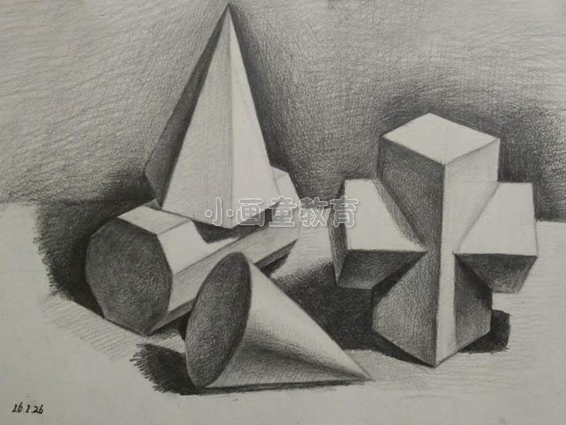 小画童儿童美术素描几何体