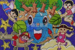 少儿环保绘画作品集中展示区